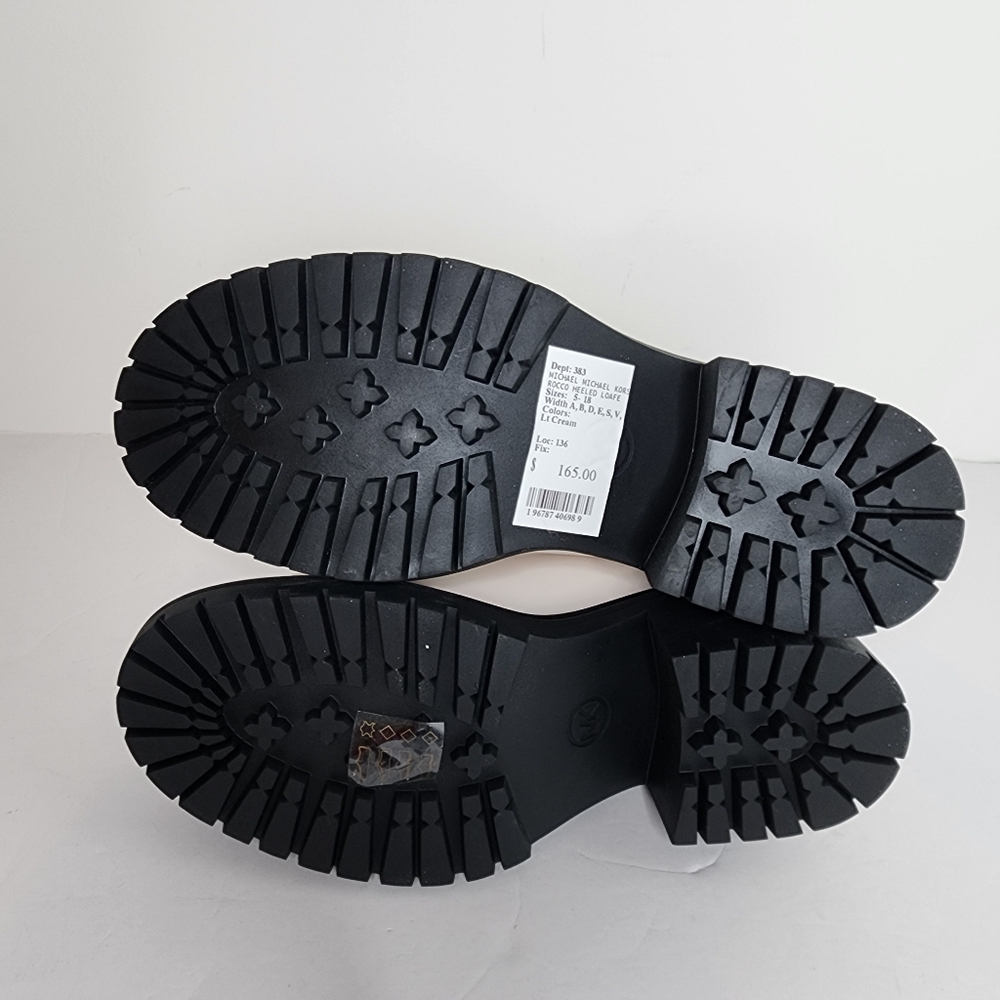 Michael Kors Rocco Heeled Women's Cream Slip On Loafer Size 8.5 - Picture 6 of 7